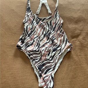 Frankie's Bikinis Zebra Print One Piece
